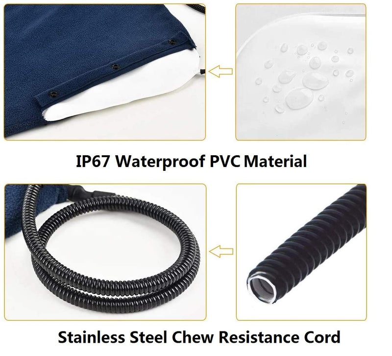 Pet Heating Pad for Dogs Cat Heating Pad with Timer,Temperature Adjustable Electric Heated Cat Dog Bed Waterproof Heated Pet Bed Mat Cat Warming Pad M:22Wx18L - BeesActive Australia