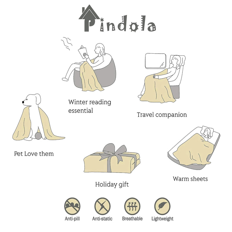 Pindola Dancing Skeletons Throw Blanket Warm Lightweight Soft Cozy Warm Home Decoration 50"x40" for Child - BeesActive Australia