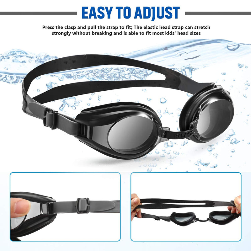 8 Pcs Swim Goggles, Adjustable Silicone Swimming Goggles Crystal Clear Swim Glasses for Children and Teens Mixed Colors - BeesActive Australia