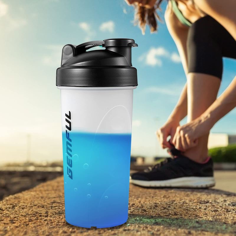 GEMFUL Shaker Bottle for Protein Mixes BPA-Free Leak Proof Smothies Mixer Water Cups 2 Pack 750ml - BeesActive Australia