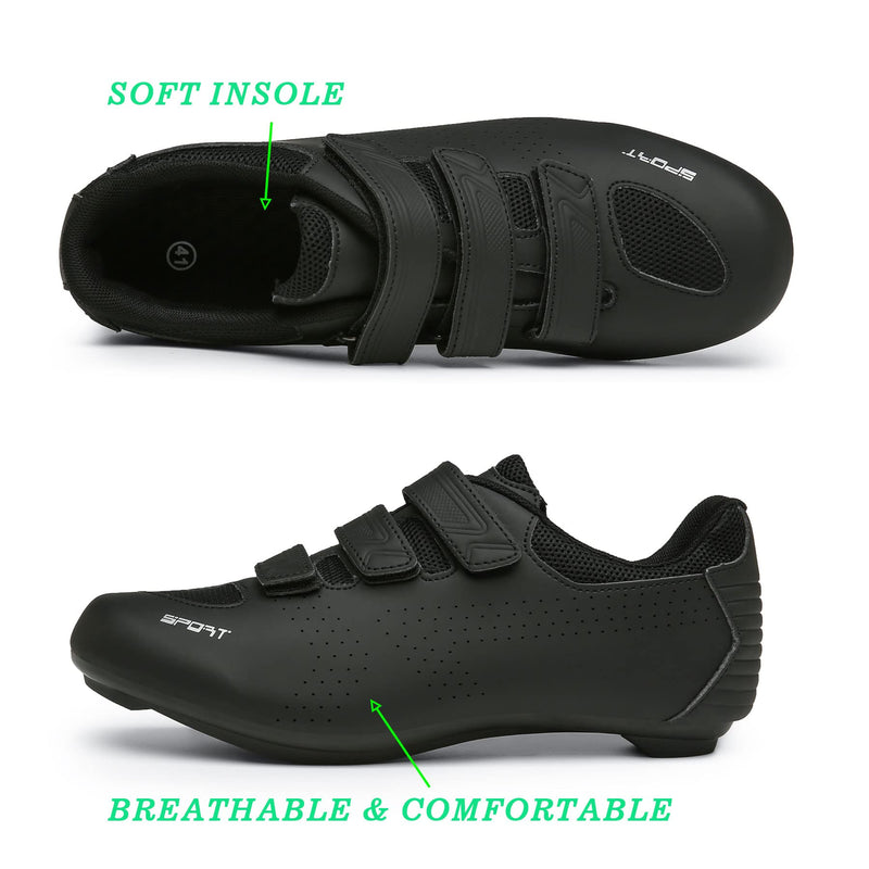 Womens Indoor Cycling Shoes with Cleats Set Compatible Pelaton Bike SPD Delta Shoes for Women Bicycle Shoes 6 Black - BeesActive Australia