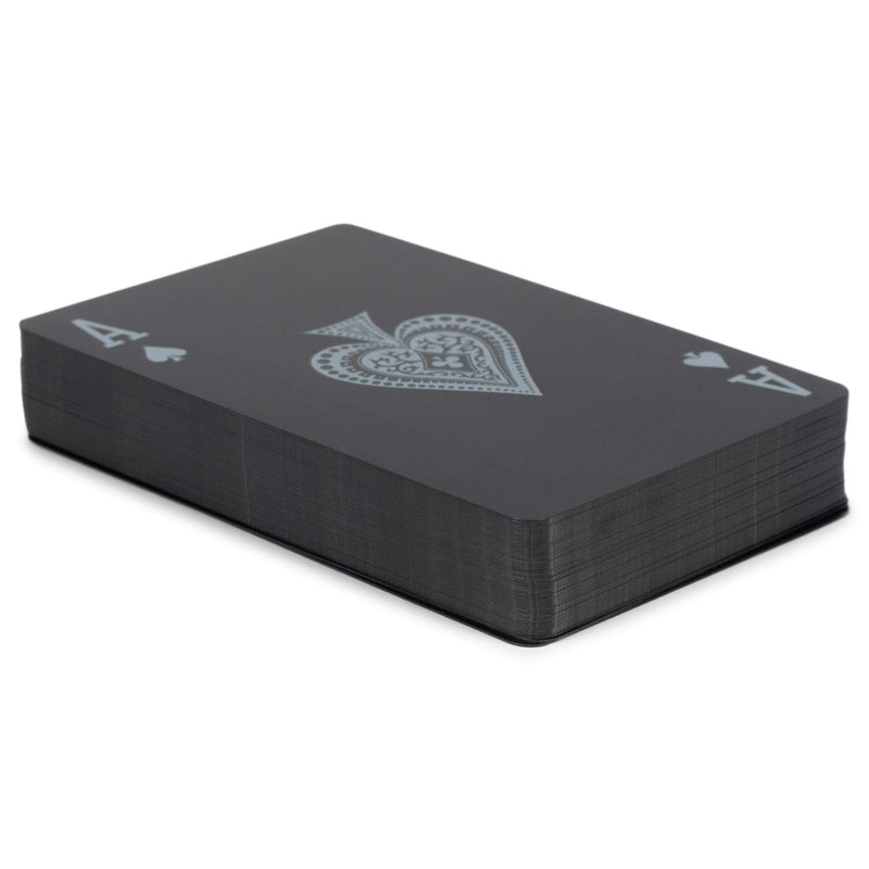 Sleek Black Non-Slip 3.5 Acrylic Waterproof Playing Cards - BeesActive Australia