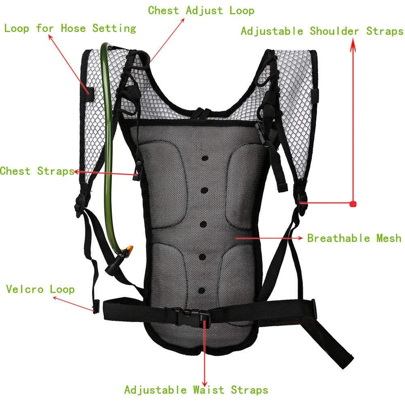 Baen Sendi Hydration Pack with 2L Backpack Water Bladder - Great for Outdoor Sports of Running Hiking Camping Cycling Skiing - BeesActive Australia