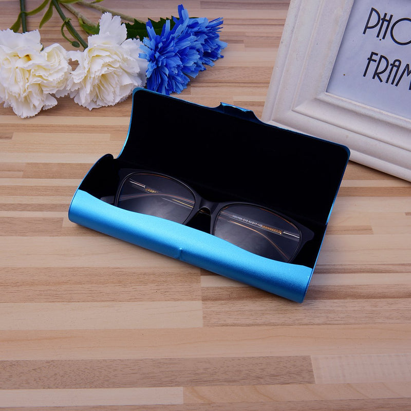 Philley Aluminum Ultra-Light Eyeglass Case Hard Shell Nearsighted Glasses Case for Women & Men Blue - BeesActive Australia