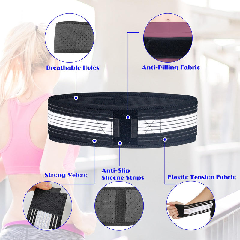 TOAUXUNG Sacroiliac SI Joint Hip Belt,Lower Back Support Brace,Adjustable Pelvic Support Belt,Trochanter Belt for Women,Men Hip Braces Pain Relief Device for Nerve,Lumber(L) Large - BeesActive Australia