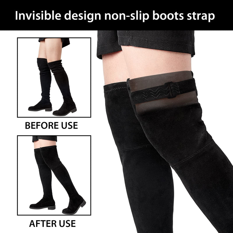 Boot Straps 4 Pieces Adjustable Thigh High Boots Tape Elastic Boot Belts and Straps Comfortable Thigh High Strap Boots Women Boots Fixed Belt with 28 Pieces Hook and Loop Tape for Knee High Boots - BeesActive Australia