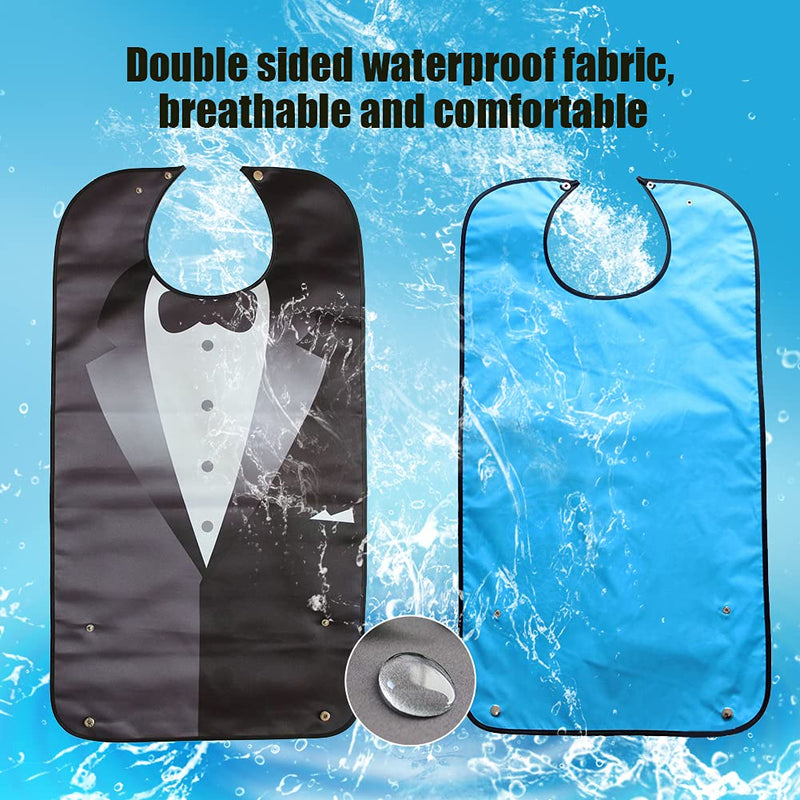 Bibs for Adult Funny, Suit Adult Bibs for Men Waterproof Bandana Elderly Bibs for Eating- 1 Pcs - BeesActive Australia
