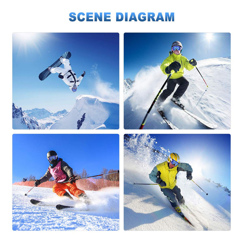 SH HORVATH Ski Snowboard OTG Goggles, HD Mirrored Anti-Fog Goggle for Men Women #Vlt 14% - BeesActive Australia