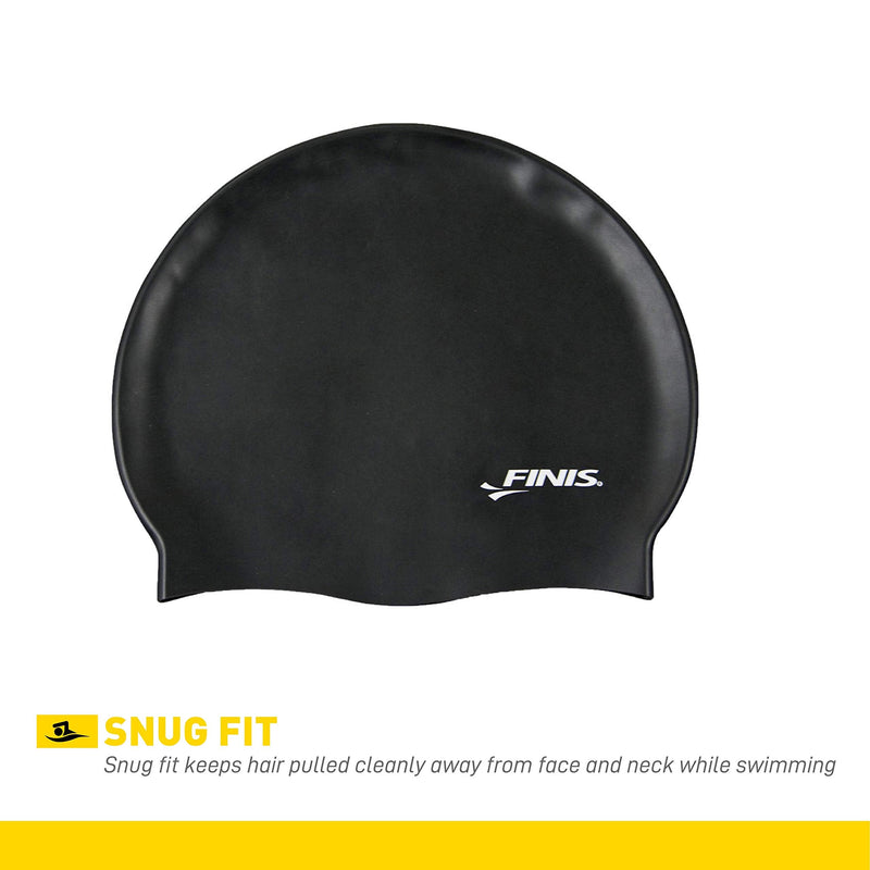 Silicone Swim Cap Black - BeesActive Australia