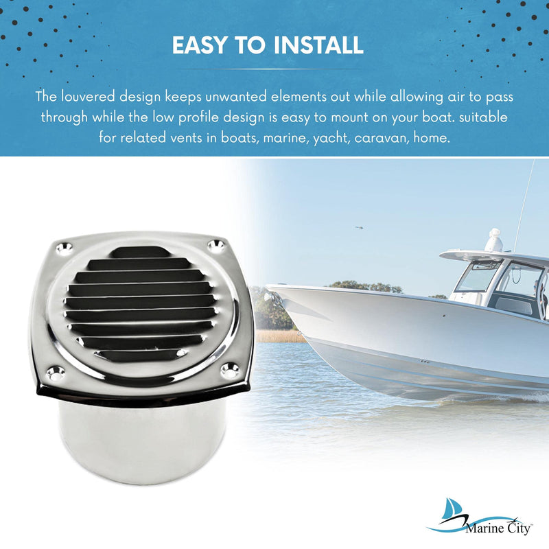 MARINE CITY 304 Stainless-Steel Marine Hose Vent 4 Inches Diameter for Hose Boats Marine Yacht Caravan Home - BeesActive Australia