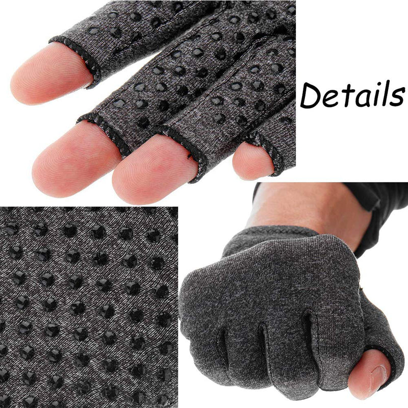 RZJZGZ 2 Pairs Fingerless Anti-Arthritis Gloves for Women & Men, Providing Warmth and Compression to Help Increase Circulation Hand Pain Relief and Promoting Healing, Carpal Tunnel Gloves (L) L (Pack of 4) - BeesActive Australia