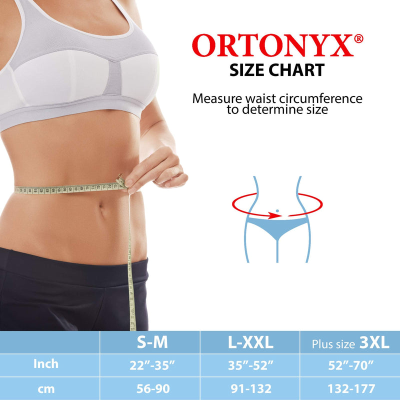 ORTONYX Premium Umbilical Hernia Belt for Men and Women / 6.25" Abdominal Binder with Hernia Support Pad - Navel Ventral Epigastric Incisional and Belly Button Hernias - Black OX5241-L/XL L/XXL (35"-52") - BeesActive Australia
