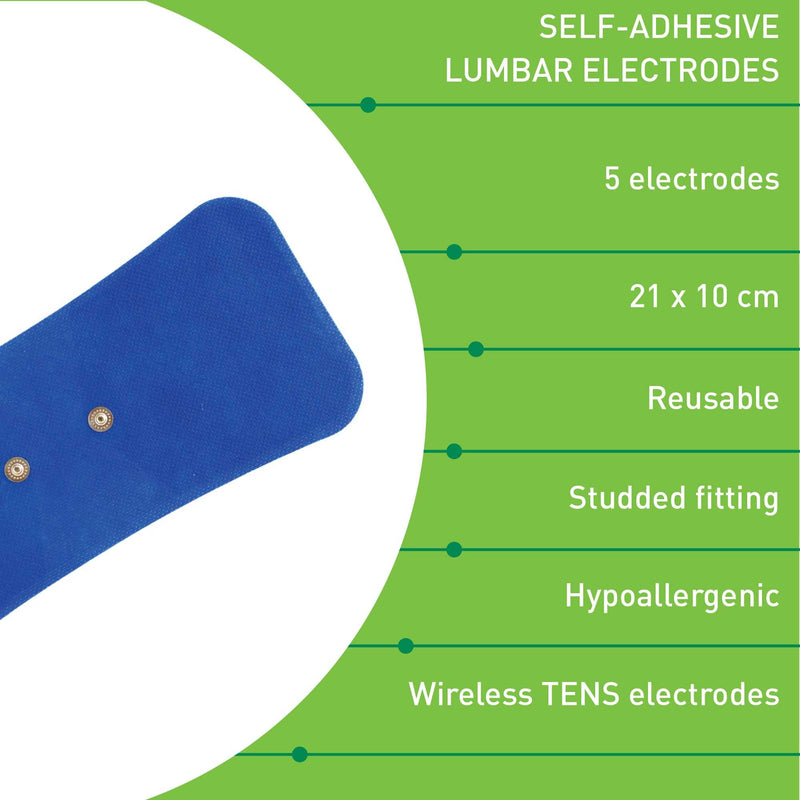Med-Fit Wireless Tens Blue Cloth Large Electrode Ideal for Back Pain 20 x 10cm (5 Pack) 5 Pack - BeesActive Australia
