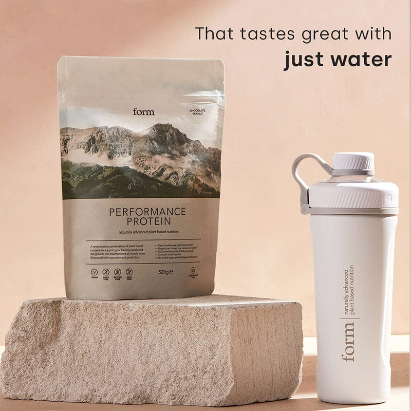 Form Performance Protein - Vegan Protein Powder - Complete Amino Acid Profile with BCAAs and Digestive Enzymes. Perfect Post Workout. Tastes Great with Just Water! (Vanilla) Vanilla 520 g (Pack of 1) - BeesActive Australia