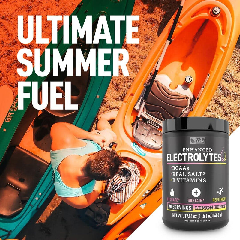 Electrolyte Powder Recovery Drink (90 Servings | Lemon Berry) w Real Salt +BCAAs +B-Vitamins Sugar Free Electrolyte Supplement w Potassium Zinc & Magnesium for Hydration - Keto Electrolytes 90 Servings - BeesActive Australia