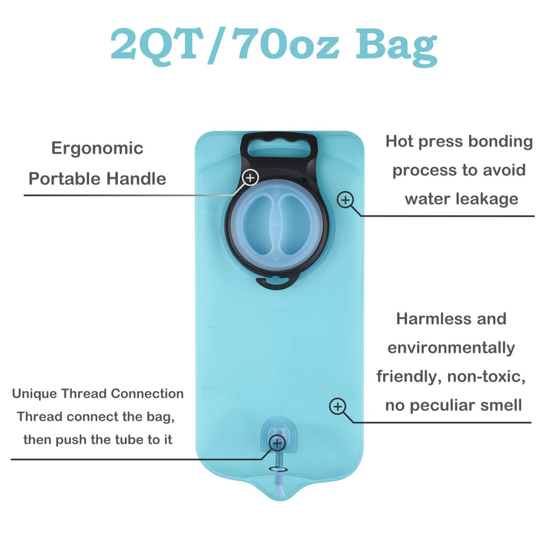 TopQuaFocus Travel Portable Enema Bag kit Anel Douche Enema Bag for Men Women Colon Cleansing 2L TPU - BeesActive Australia