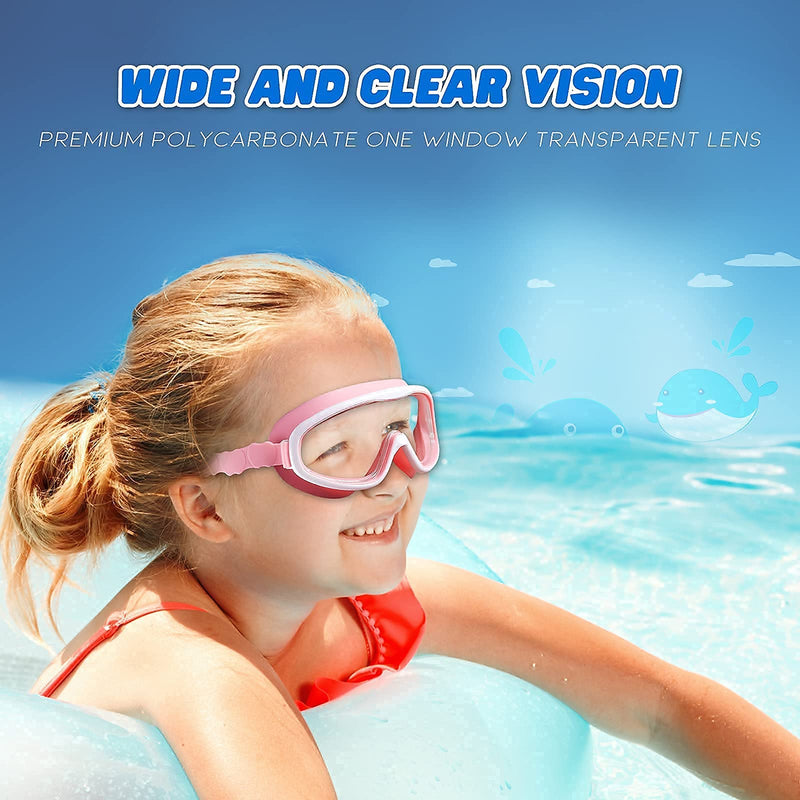 KAILIMENG Swimming Goggles for Kids - 4 Pack Kids Swim Goggles for Toddlers Youth Child Age 4 to 15, No Leaking, Large Frame, Clear & Wide View, Anti-Fog & UV Protection - BeesActive Australia