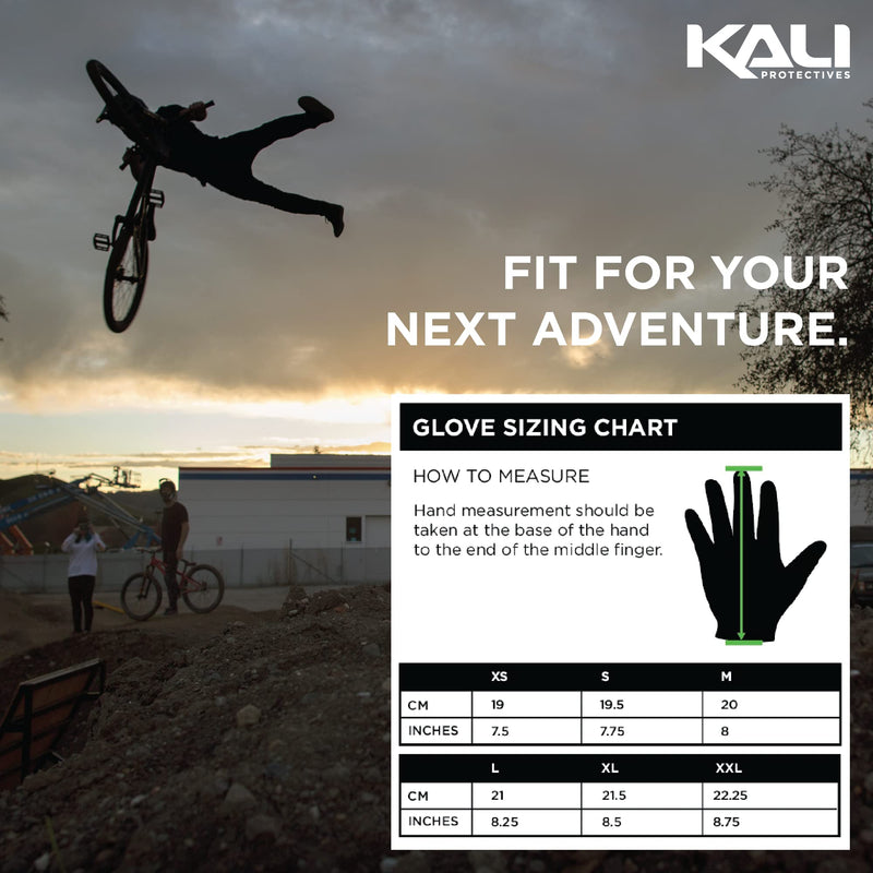 Kali Protectives Venture Adult Off-Road BMX Cycling Gloves Small Logo Black/Red - BeesActive Australia