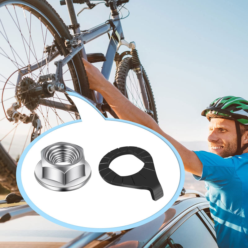 24 Pcs Bike Wheel Axle Nut and Safety Washer Kit 3 Sizes Bicycle Hub Flanged Axle Nut Steel Flange Nuts Wheel Retaining Bicycle Hook Hub Parts for Front and Rear Bike Wheel Accessories Mountain Road - BeesActive Australia