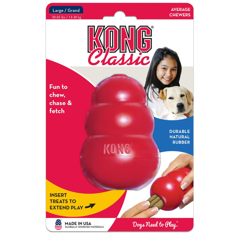 KONG - Classic and Ziggies - Dog Chew Toy with Dog Treats - for Large Dogs - BeesActive Australia