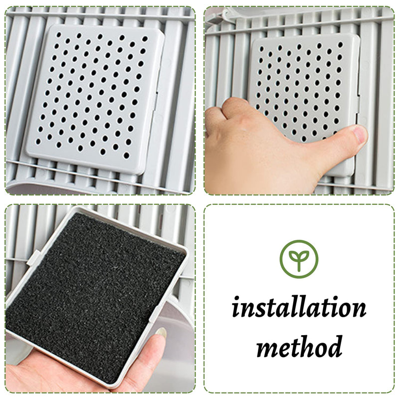 10 Pack Cat Litter Box Charcoal Filters Replacement Carbon Odor Filters Hooded Cat Litter Boxes and Pans - BeesActive Australia