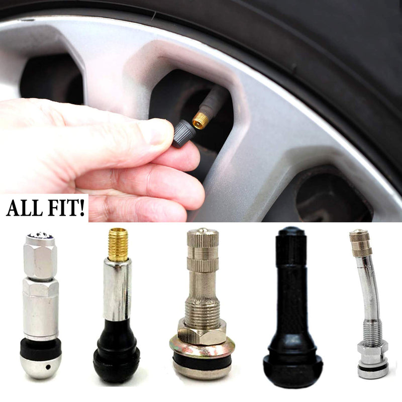 AEHO CRAFTS 20 Pack Tyre Valve Dust Covers - Plastic Tire Caps for Bike, Car, Trucks, Motorbike, and Bicycle - Color Black - BeesActive Australia