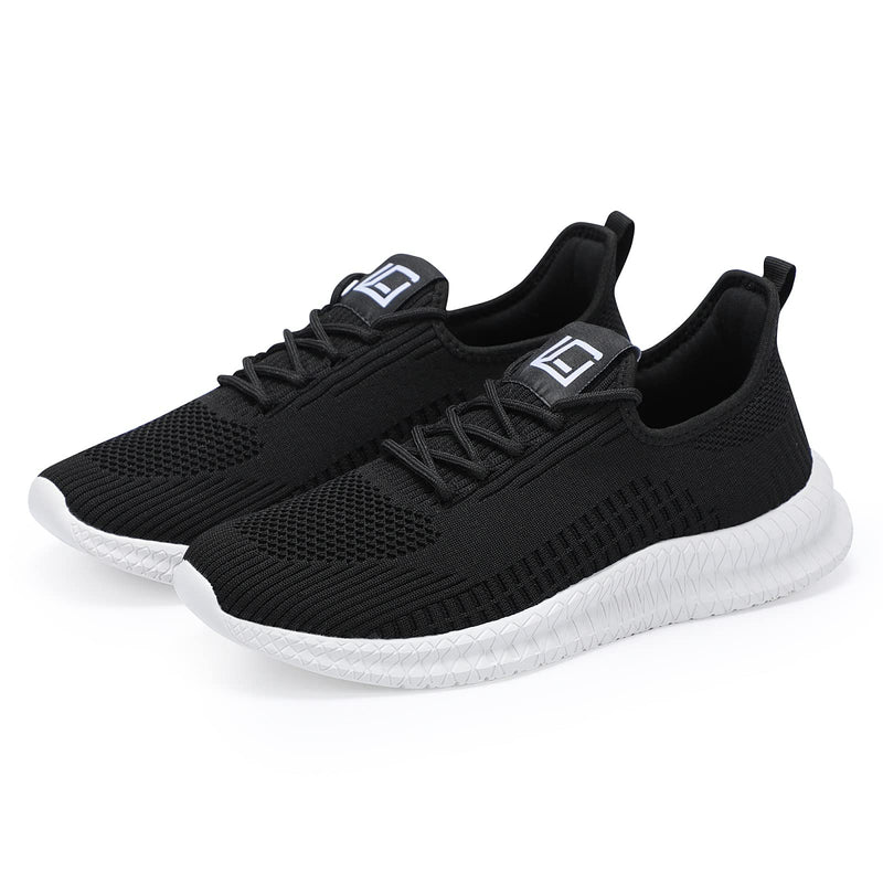 LCGJR Men's Running Shoes Ultra Lightweight Breathable Comfortable Walking Shoes Casual Fashion Sneakers Mesh Workout Shoes 11 Black - BeesActive Australia