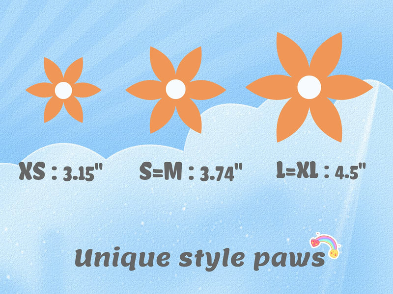 Unique Style Paws Flower Dog Collar, Adjustable Dog Collar with Flower, Durable Pet Collar for Female or Male Small Medium Large Dogs S Christmas Grid - BeesActive Australia