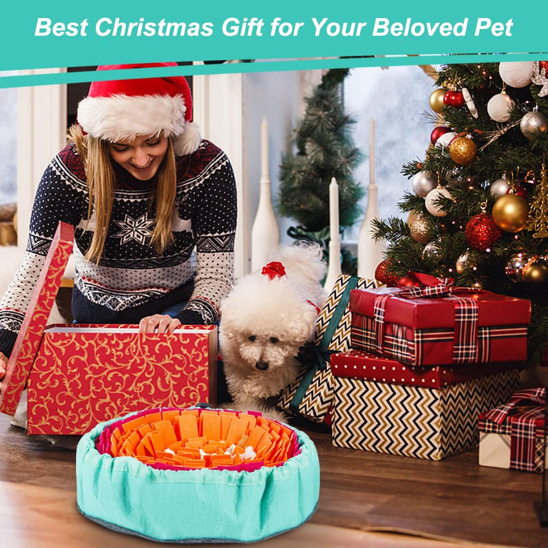 Vivifying Snuffle Mat for Dogs, Interactive Sniff Mat for Dogs Slow Feeding and Treats Mind Game, Dog Digging Toys Encourages Natural Foraging Skills and Mental Stimulation Orange+Red - BeesActive Australia