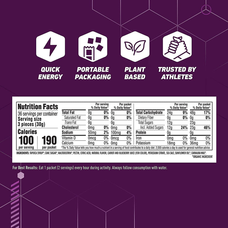 ‎‎CLIF Bar Bloks Energy Chews Mountain Berry - Sports Supplements, 60 g (Mountain Berry- 3 Packs) - BeesActive Australia
