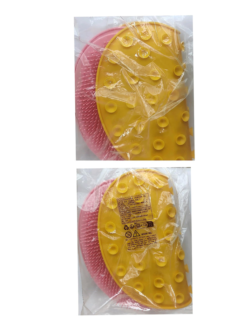 2 Pcs Foot Scrubber Cleaner Massager, Shower Foot Massager Cleaner Mat, Bath Feet & Toe Cleaner Massager Brush Pad with Non-Slip Suction Cups Massaging Bristles for Exfoliation Acupressure - BeesActive Australia