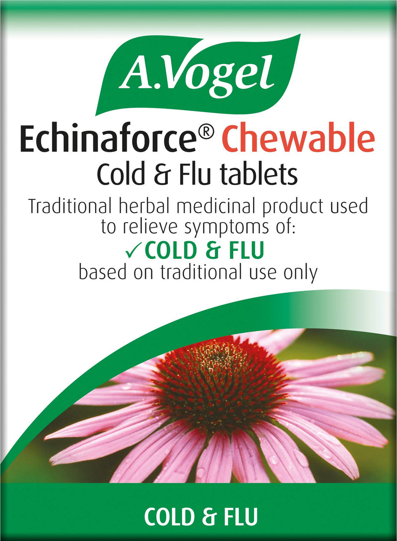 A.Vogel Echinaforce Chewable Cold & Flu Tablets | Relieve Cold & Flu Symptoms | Extracts of Fresh Echinacea | 80 Tablets 80 Count (Pack of 1) - BeesActive Australia