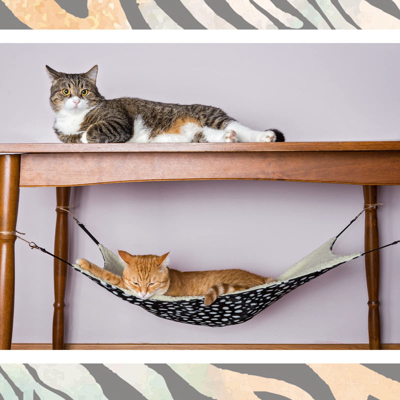 3 Pcs Reversible Pet Hammock Soft Plush Cat Hanging Hammock Dot Zebra Leopard Print Guinea Pig Bed Rat Cage Accessories for Cat Puppy Dog Piggy Kitten Ferret Rabbit Other Small Animals - BeesActive Australia