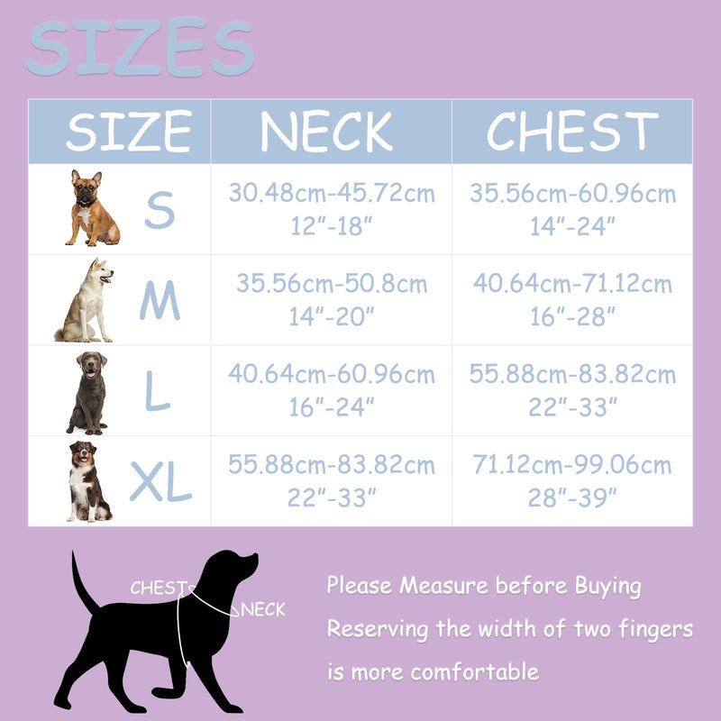 Wolfone No Pull Dog Harness for Large Medium Small Dogs Adjustable Breathable Padded Pet Vest with Control Handle Colorful Easy Walk Harness for Daily Activities {XL} Neck：22”-33”, Chest：28”-39” Sweet Lilac - BeesActive Australia