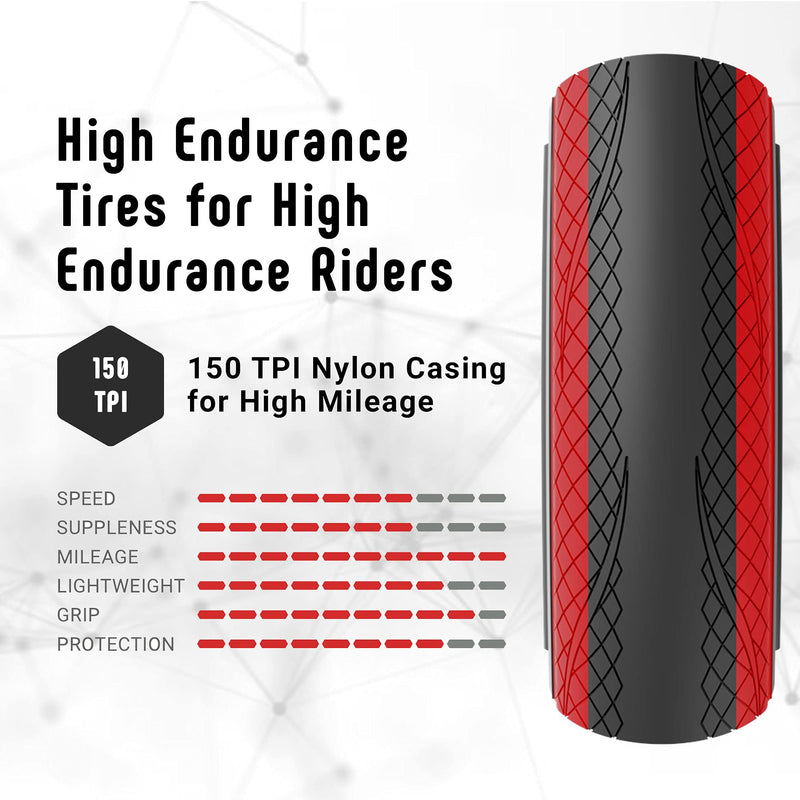 Vittoria Rubino Pro IV Graphene 2.0 - Performance Road Bike Tire - Tubeless Ready Bicycle Tires 700x25c Black - BeesActive Australia