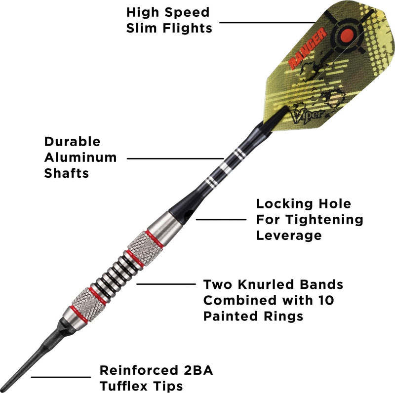 [AUSTRALIA] - Viper Ranger 80% Tungsten Soft Tip Darts 18 Grams 