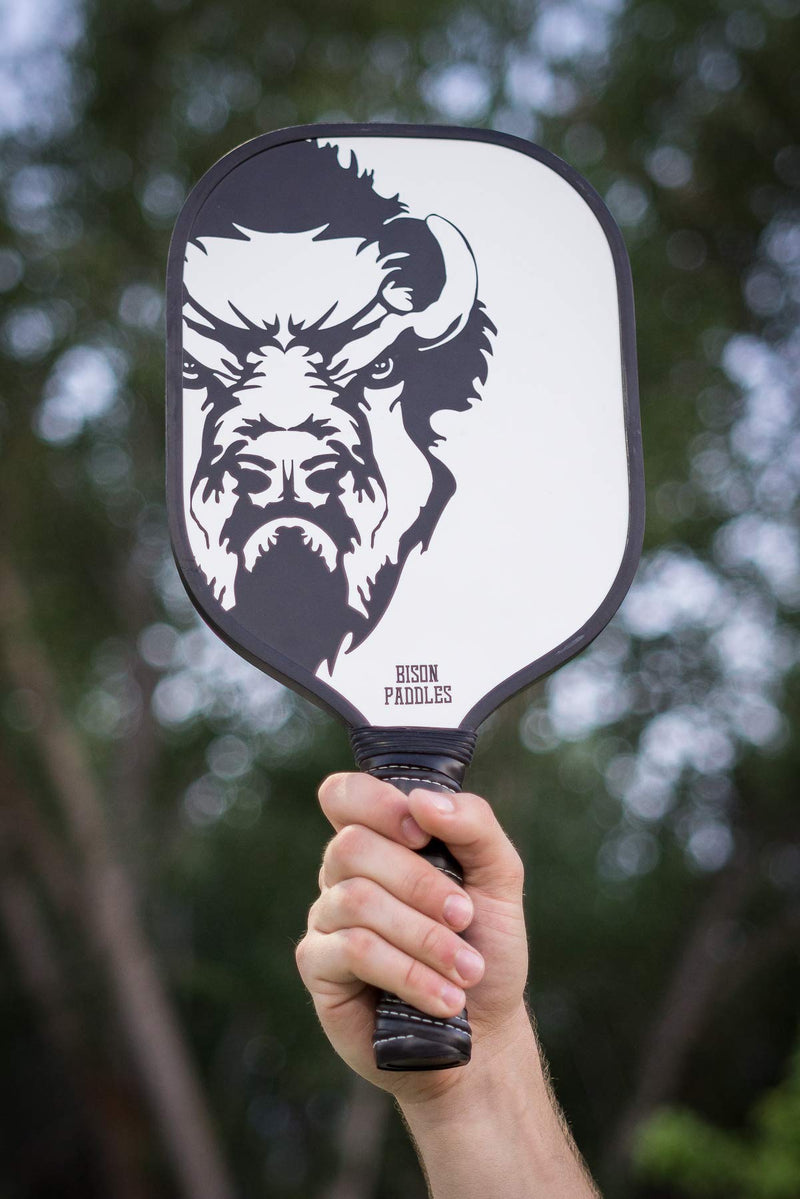 [AUSTRALIA] - Bison Paddles - PREMIUM USAPA Approved Pickleball Paddle | Graphite + PP Honeycomb Core White 