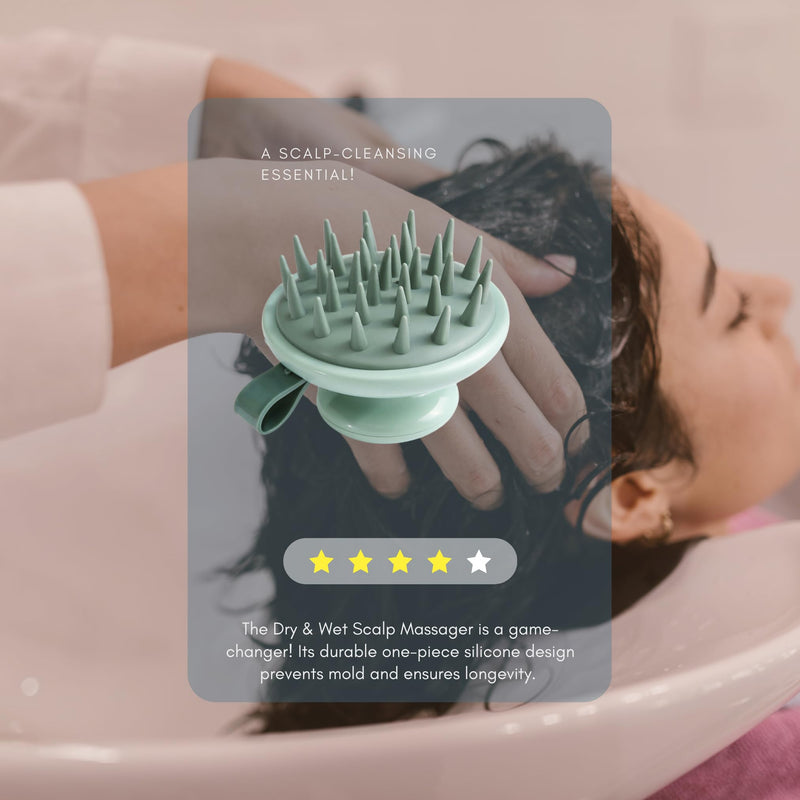 ReviveScalp Detangling Hair & Scalp Brush Massager - Deep Cleansing & Exfoliating for Ultimate Hair Care Experience - Perfect Scalp Brush for Hair Brush, Massage and Cleanse! (Green) Green - BeesActive Australia