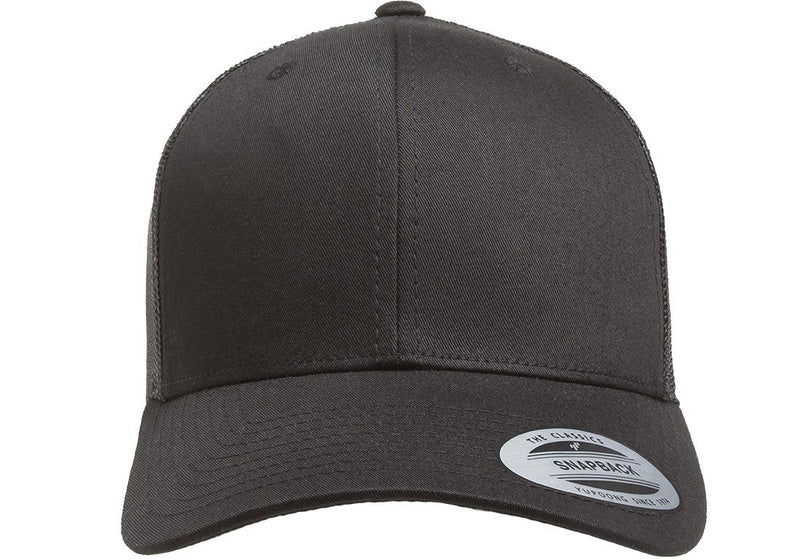 YP Classics Retro Trucker Cap Black - BeesActive Australia