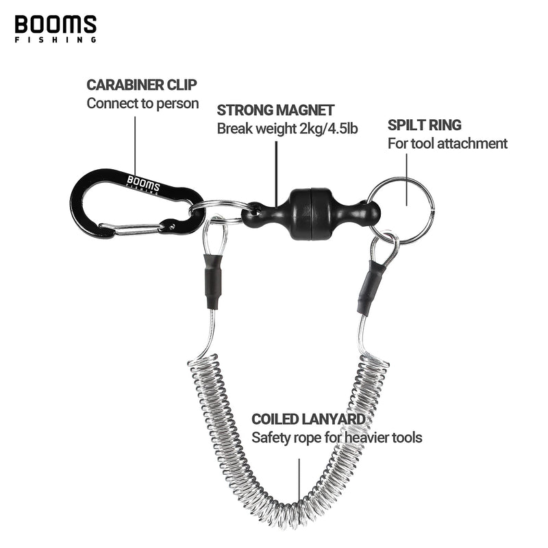 Booms Fishing MRC Magnetic Tool Release Holder 1 pc Magnetic Clip & Lanyard - BeesActive Australia