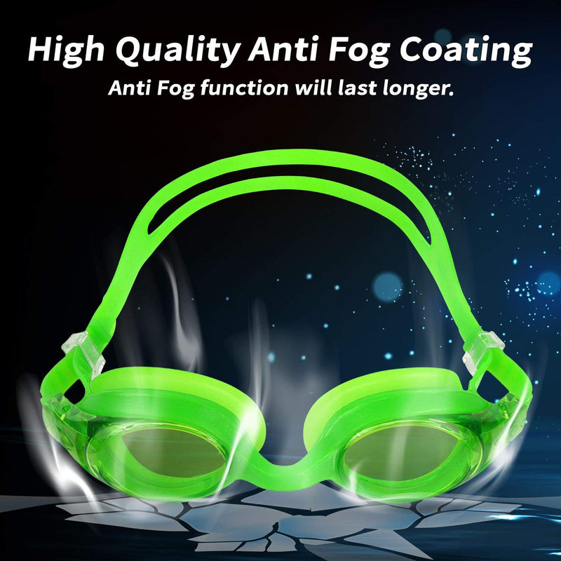 Water Gear Squirt Anti-Fog - Lens: Clear; Seal: Neon Green - BeesActive Australia