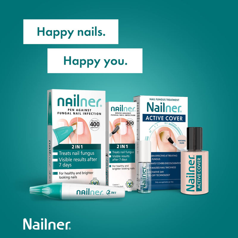 Nailner Fungal Nail Treatment Pen 4 ml - Extra Strong Anti Fungal Nail Treatment for Toenails - 2 in 1 Treat & Prevent Toe Nail Fungus - Antifungal Nail Infection - Clinically Tested & Fast Results Single - BeesActive Australia