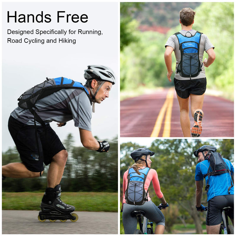 G4Free Cycling Hydration Pack Backpack with 2L Leak-Proof Water Bladder Lightweight Water Backpack Running Hiking Climbing Mountain Biking Jogging for Men Women Blue - BeesActive Australia