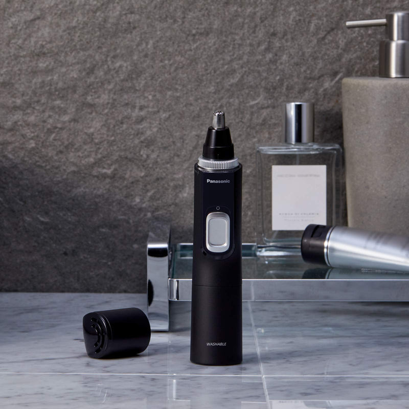 Panasonic Er-Gn300K503 Wet & Dry Nose Ear Brow Trimmer, Black, 3.8 x 3.4 x 16.4 cm - BeesActive Australia