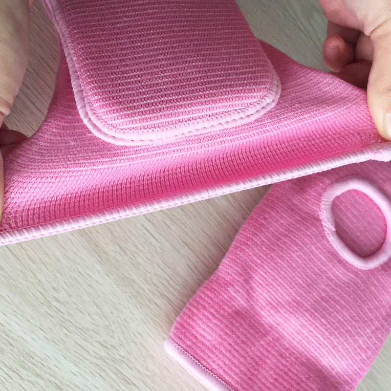 LUNA VOW 1 Pair Kids Protective Knee Pads Breathable Flexible Elastic Knee Sleeve Pad Support Protector for Volleyball, Dance (Pink, S for 3-10 Ages) - BeesActive Australia
