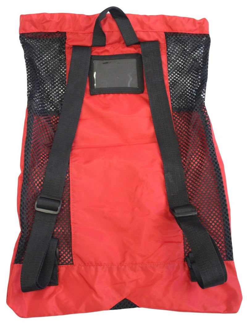 [AUSTRALIA] - Adoretex Guard Mesh Equipment Backpack, Free Whistle and Lanyard Red/Black One Size 