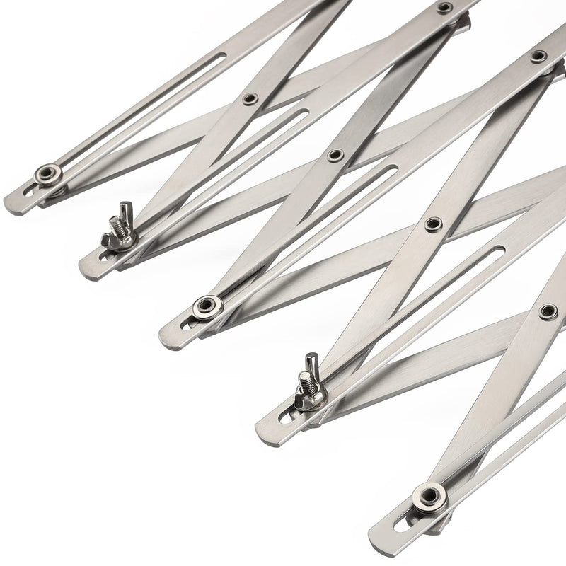 5 Wheel Pastry Cutter Stainless Steel Dough Cutter Expandable Pasta Cutter Roller Knife Multi-Round for Noodle Pizza Pie Crust Baking Cookie Divider 5 Wheel - BeesActive Australia