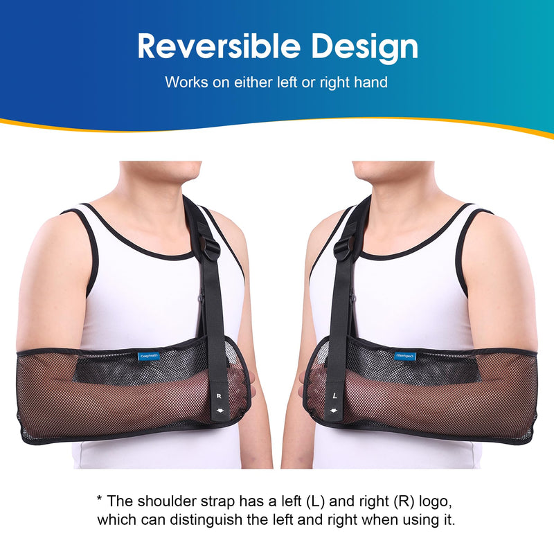 Mesh Arm Shoulder Sling Medical Shoulder Immobilizer for Shoulder Injury Torn Rotator Cuff, Adjustable Breathable Arm Brace for Shower, Right Left Arm Stabilizes Elbow Arm Wrist Injury for Men Women - BeesActive Australia
