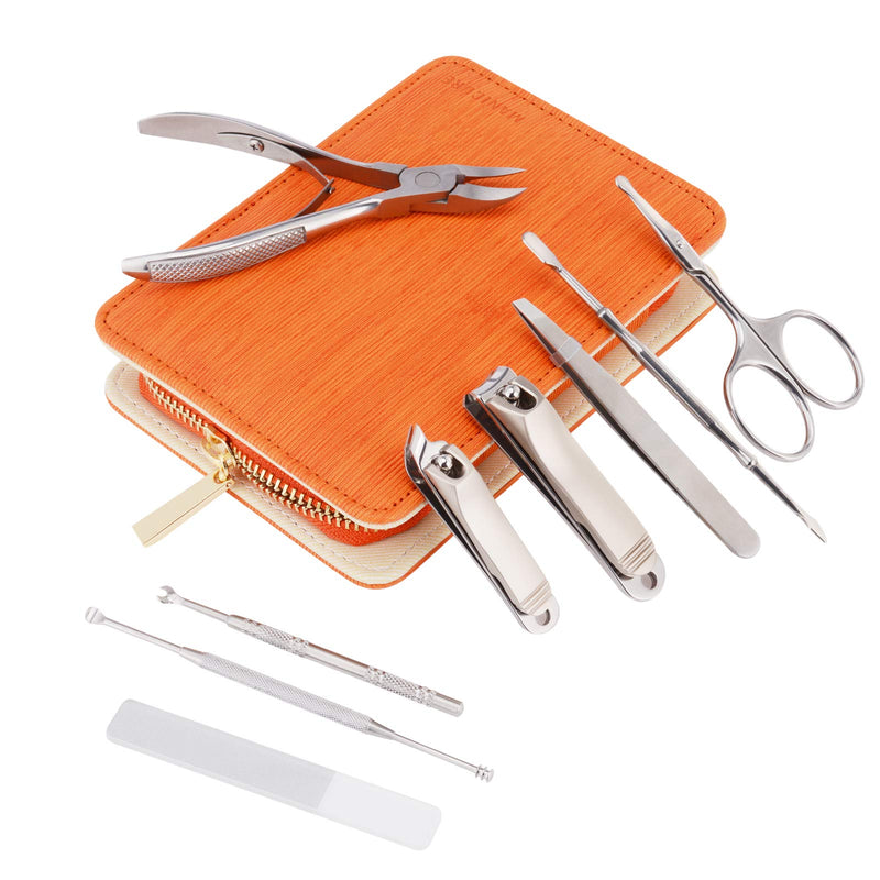 9 in 1 Professional Grooming Kit,Women Manicure Kit,Nail Clipper Multi-Functional.Pedicure Set Men and Women,Zipper Luxurious Case Travel Manicure Pedicure sets - BeesActive Australia