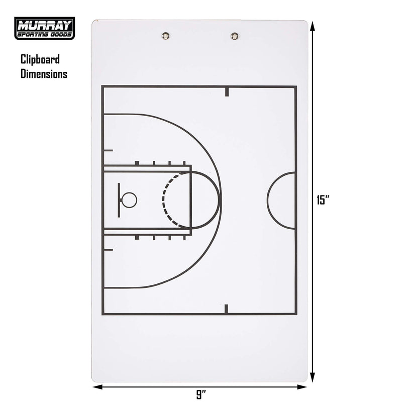 Murray Sporting Goods Dry Erase Double-Sided Basketball Coaches Clipboard | Basketball Marker Board for Coaching - BeesActive Australia